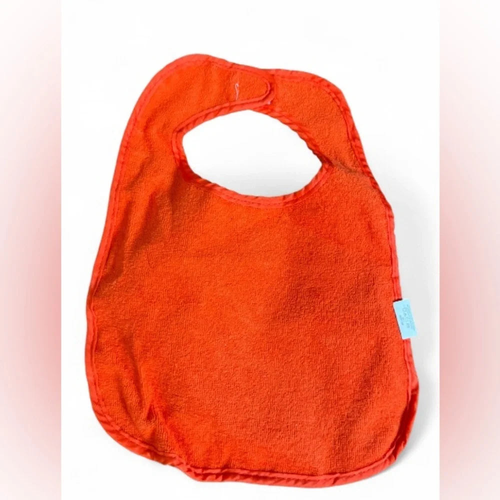 Vibrant Baby Bib Set 5-Pack | Green, Orange & White Infant Feeding Bibs